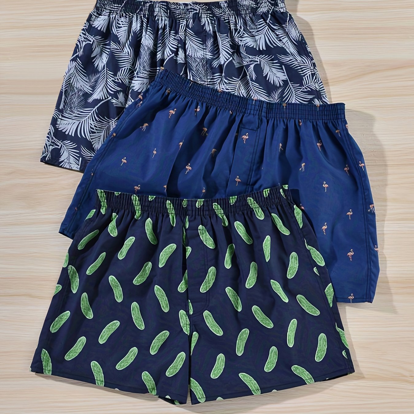 3pcs Men's Boxer Briefs, Sexy Casual Underwear with Stylish Prints for Versatile Wear at Home Out