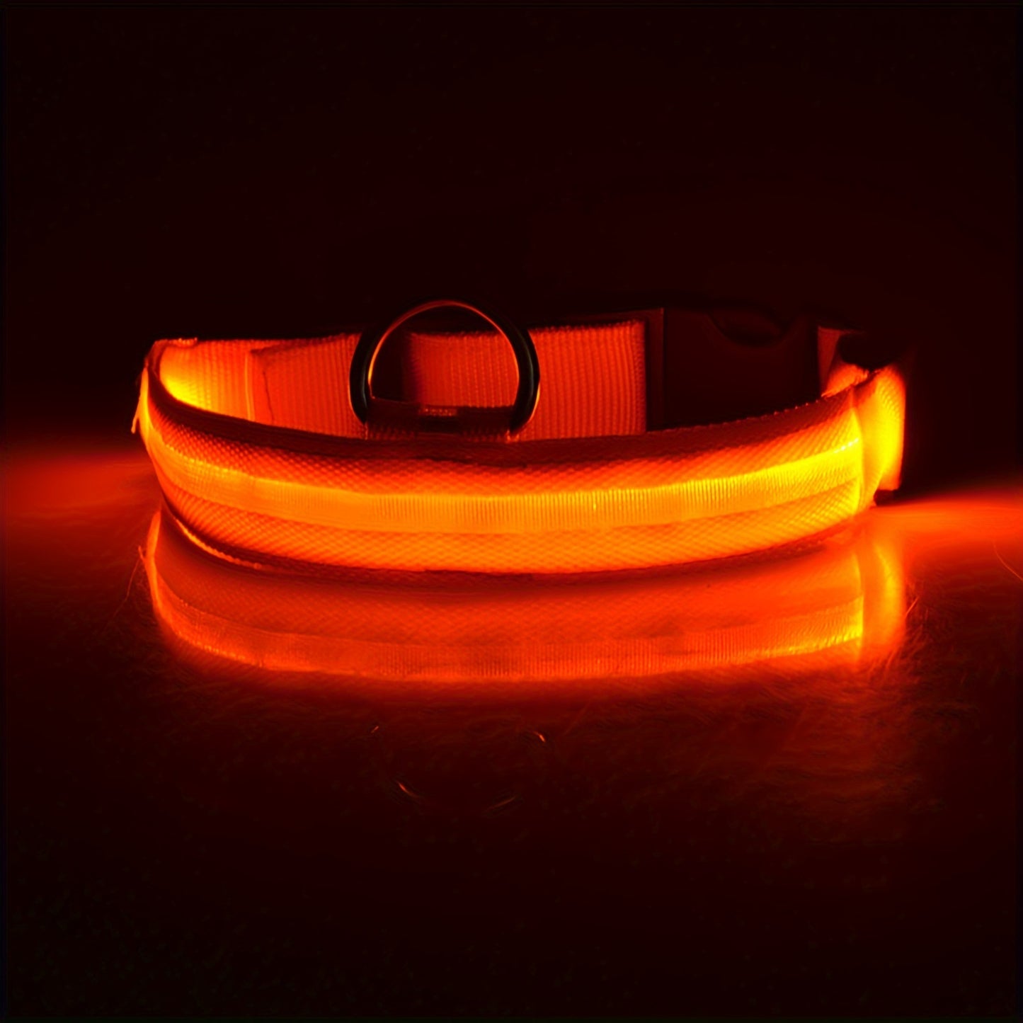 Pet Dogs Adjustable Luminous Collar For Night Safety - Striped Glow-in-the-Dark Collar For Night Walking