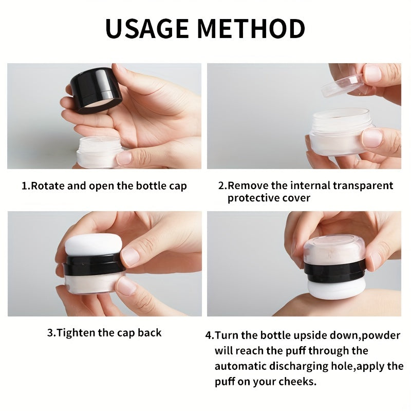 ILISYA Long-Lasting Loose Powder With Mushroom Head Makeup Foundation, Oil Control, Brightening Concealer, Waterproof And Sweatproof