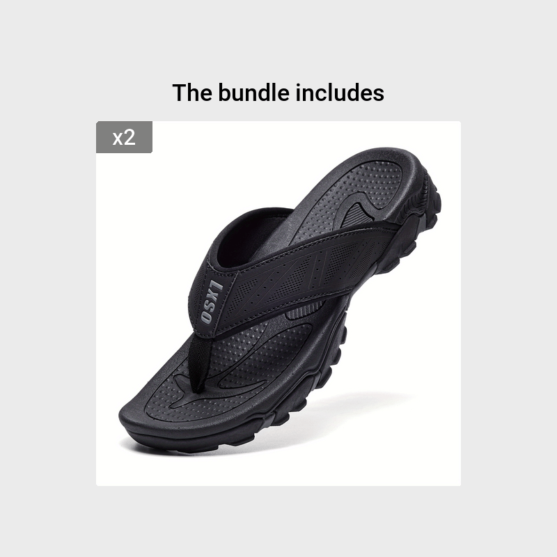 Men's Flip Flops, Outdoor Beach Thong Sandals, Arch Support Athletic Slides, Casual Lightweight Anti-skid Slippers