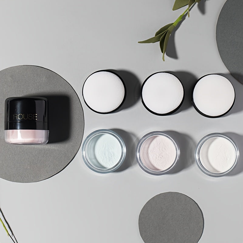 ILISYA Long-Lasting Loose Powder With Mushroom Head Makeup Foundation, Oil Control, Brightening Concealer, Waterproof And Sweatproof