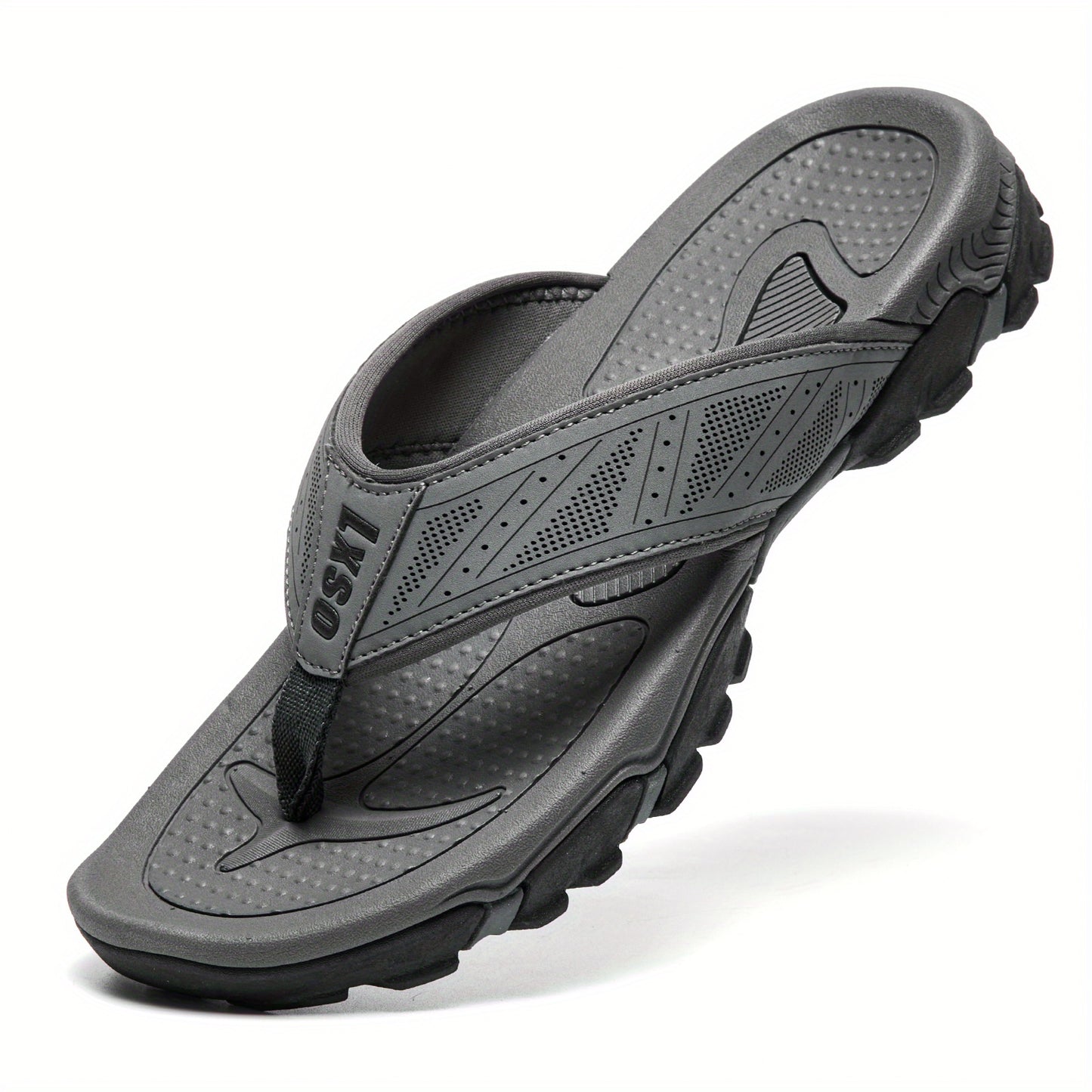 Men's Flip Flops, Outdoor Beach Thong Sandals, Arch Support Athletic Slides, Casual Lightweight Anti-skid Slippers