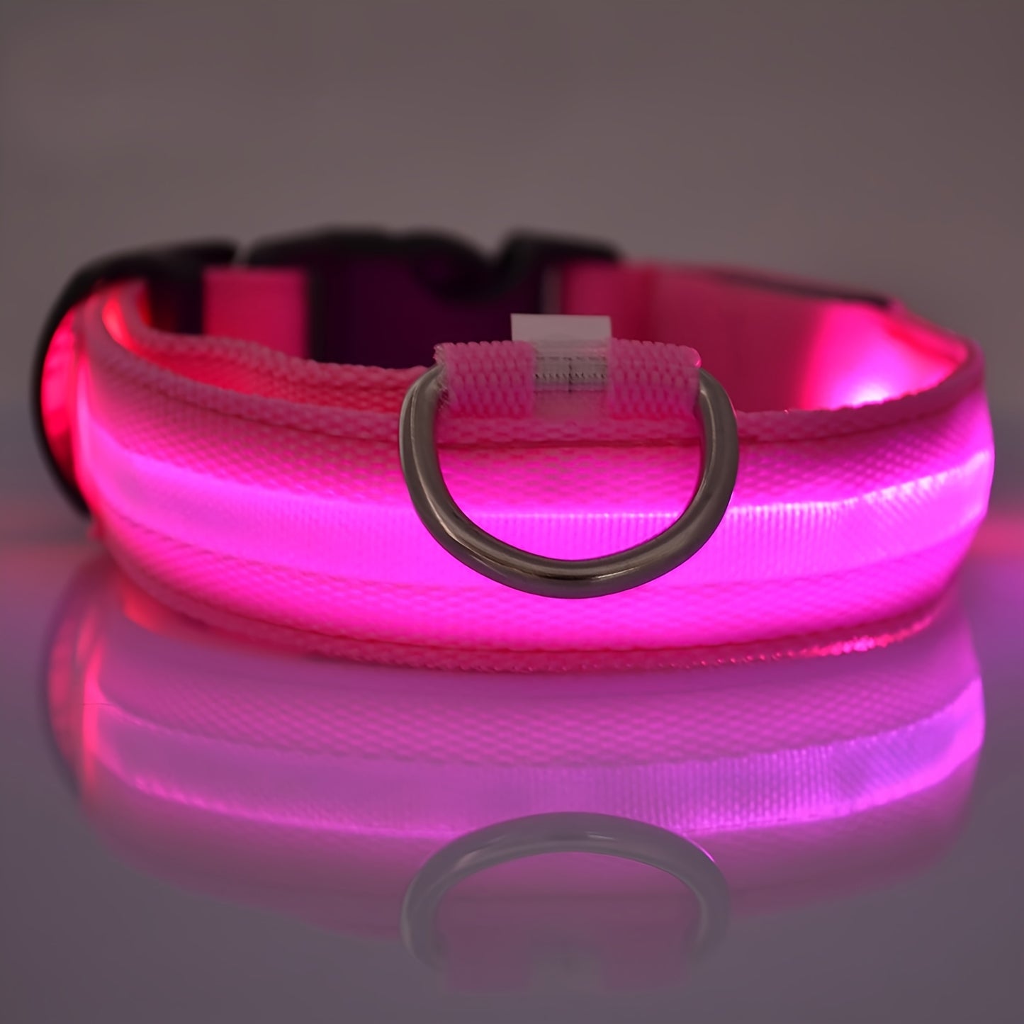 Pet Dogs Adjustable Luminous Collar For Night Safety - Striped Glow-in-the-Dark Collar For Night Walking