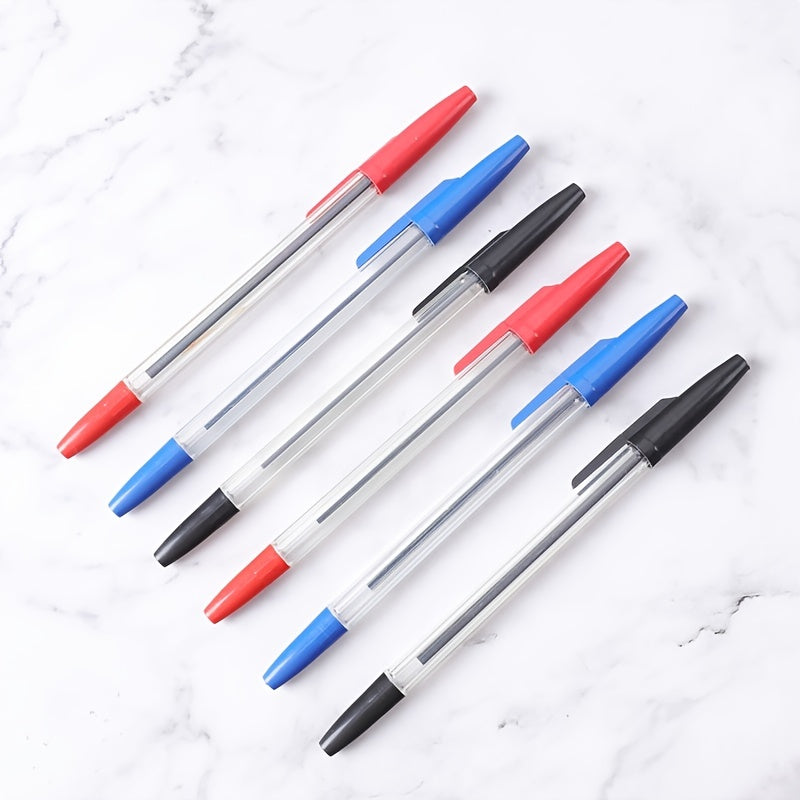 10-Pack Classic Ballpoint Pens, 0.7mm Bullet Tip in 3 Colors