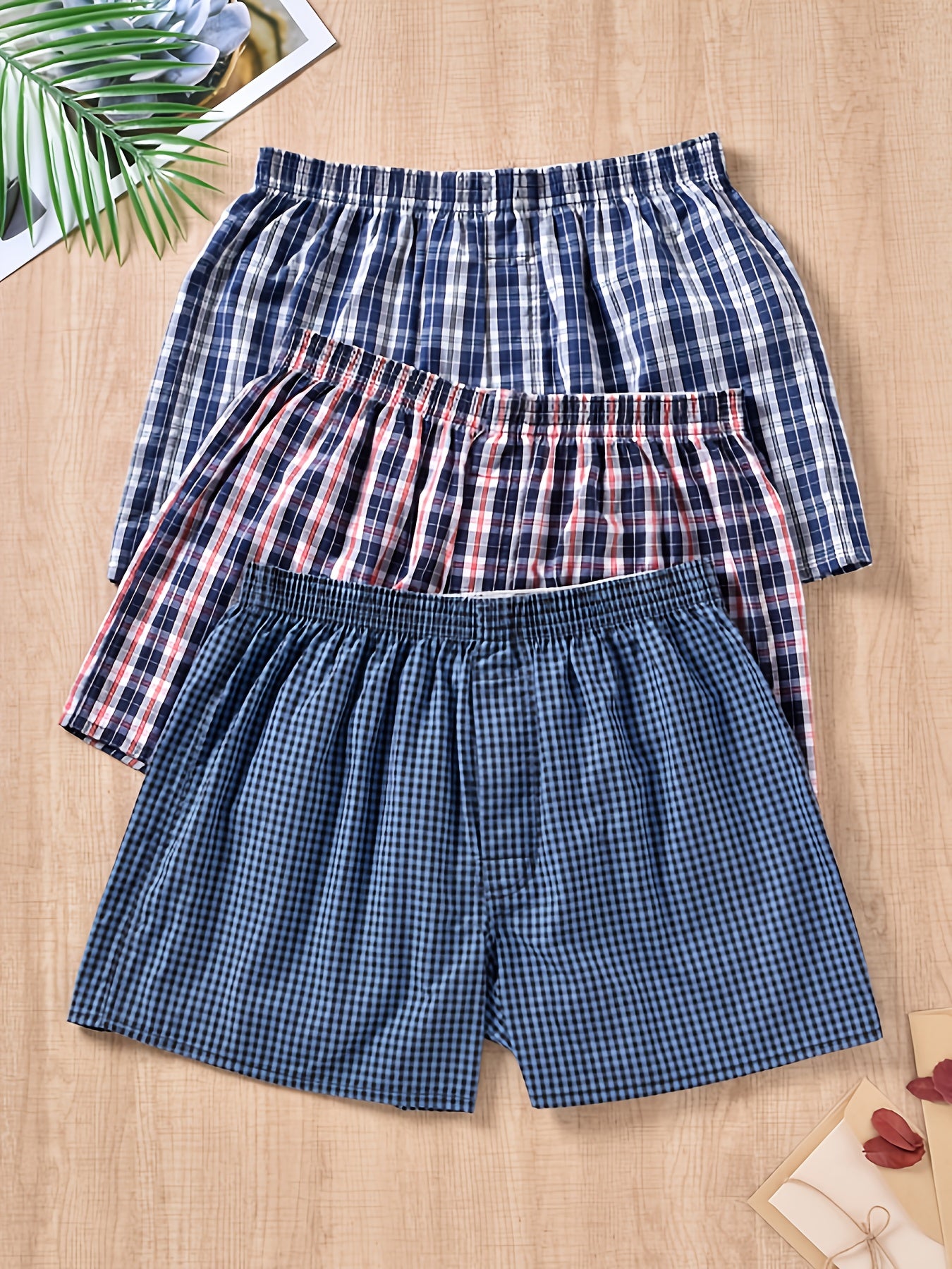 3pcs Men's Boxer Briefs, Sexy Casual Underwear with Stylish Prints for Versatile Wear at Home Out